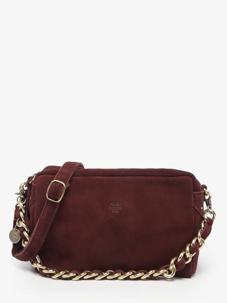 Cross Body Tas Vintage Leder Mila louise Beige vintage 23673V